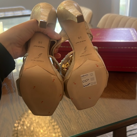 Rene Caovilla sparkle gold heels! - Picture 4 of 4